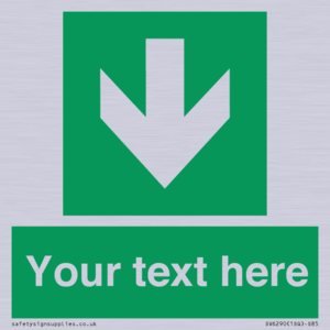 Safe condition Custom arrow down sign